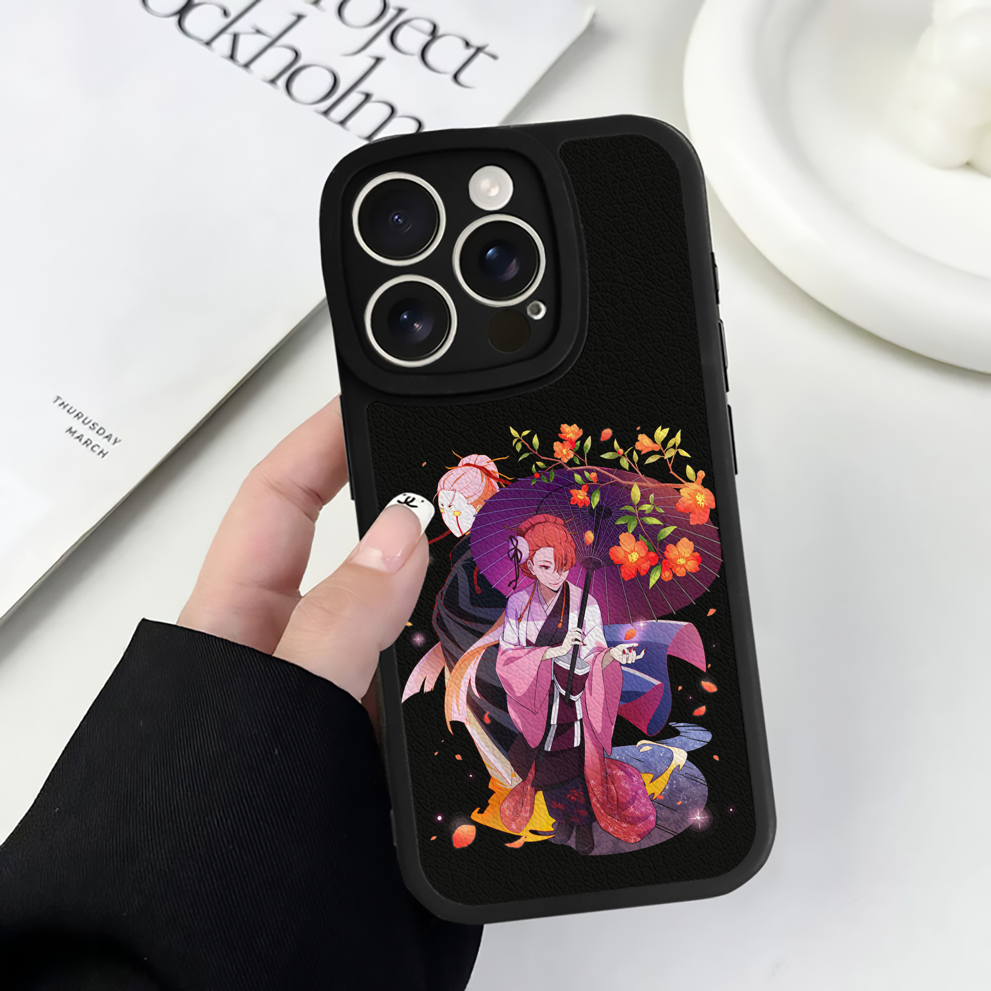 （画像用） 文豪ストレイドッグス Bungo Stray Dogs 【iPhone 16シリーズ対応】シリコンスマホケース（レザー調） 材質：シリコン